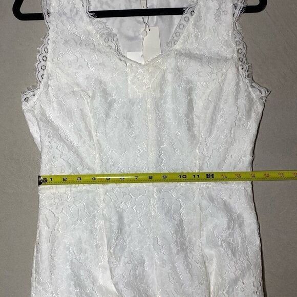 NWT MSRP $299 Joie Nikolina B. Lace A-Line Dress White Women's Size Large - Picture 8 of 8